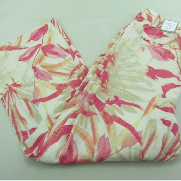 Chico’s Ultimate Fit Wide Leg Pants SZ 2.5 Regular Havana Shores Linen NWT - Picture 3 of 14